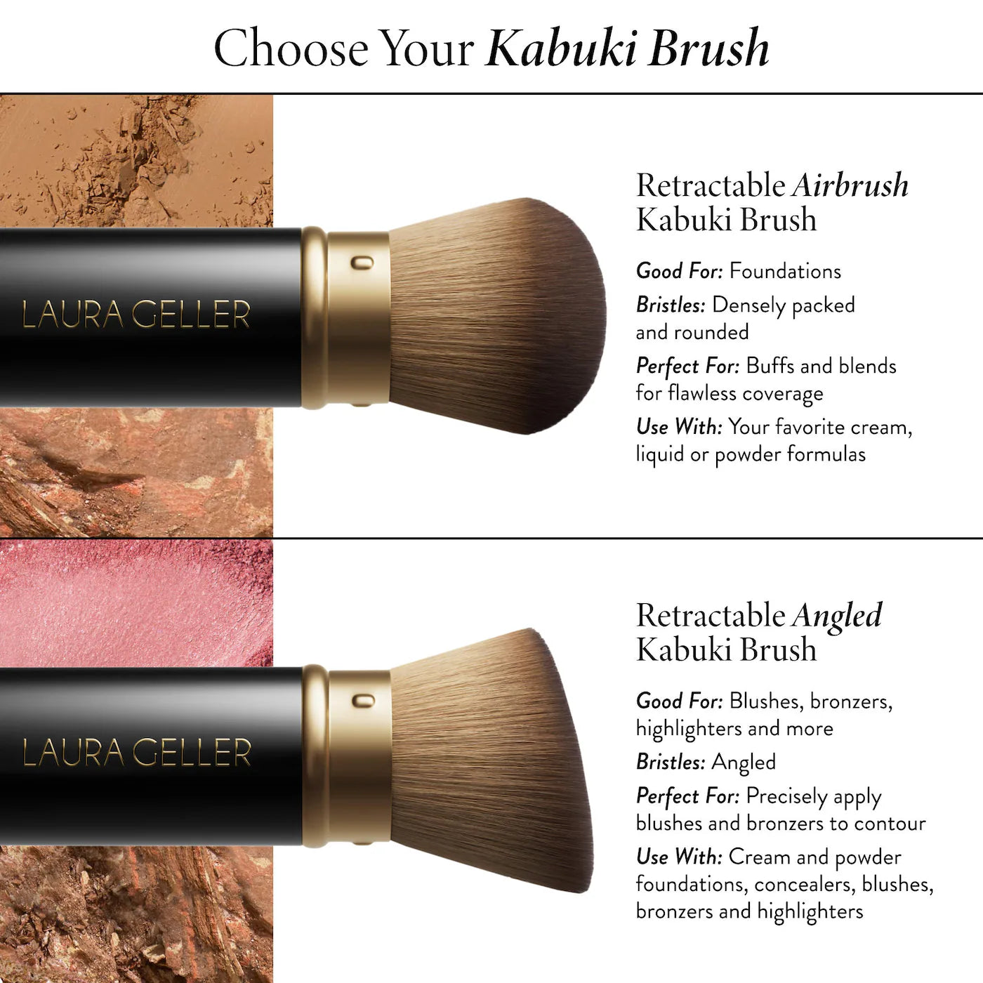 LAURA GELLER Angled Retractable Kabuki Brush