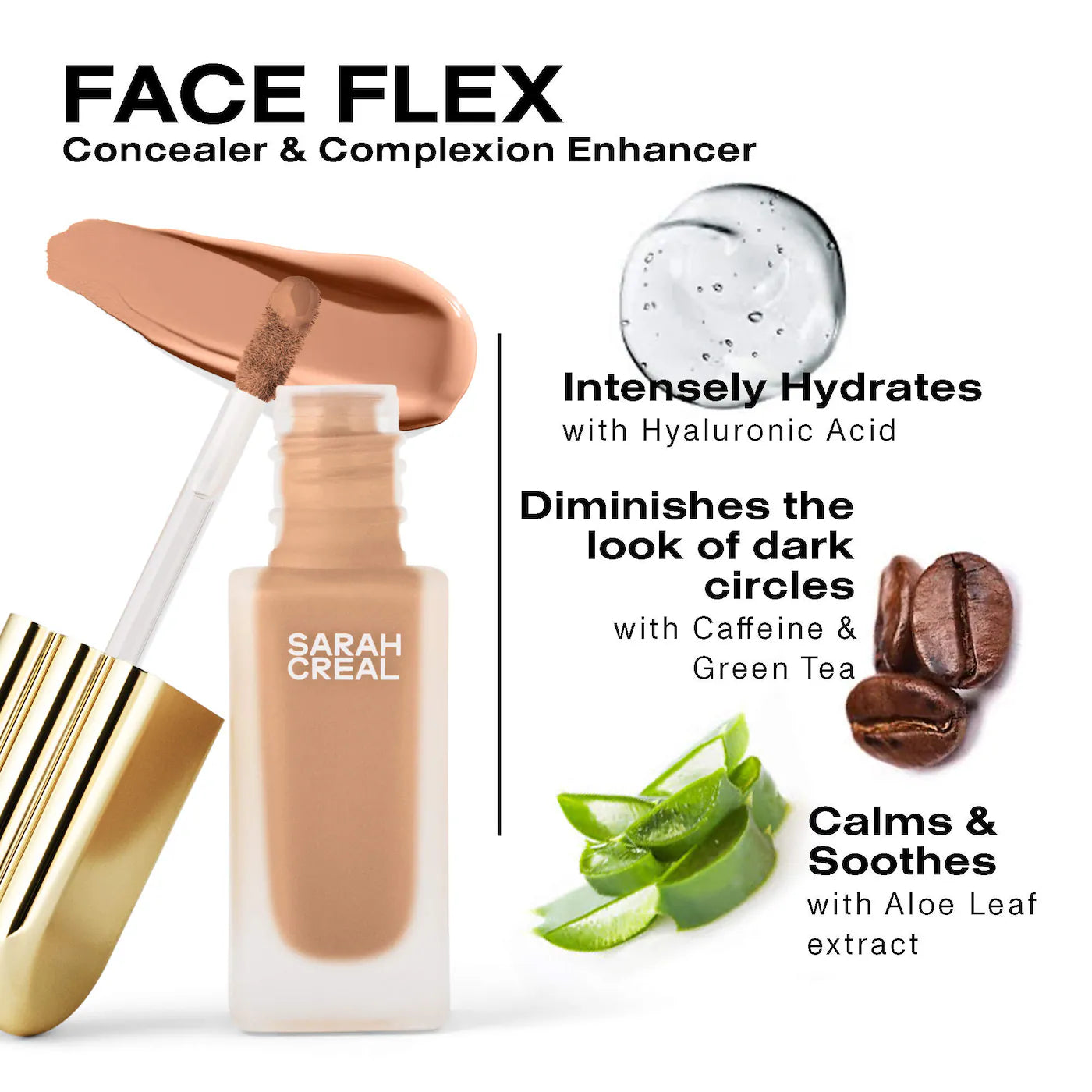 SARAH CREAL Face Flex Concealer & Complexion Enhancer with Caffeine *PRE ORDER*