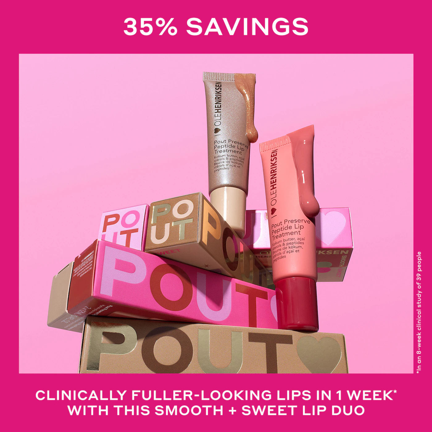 OLEHENRIKSEN Smooth + Sweet Pout Preserve Peptide Lip Duo *PRE ORDER*