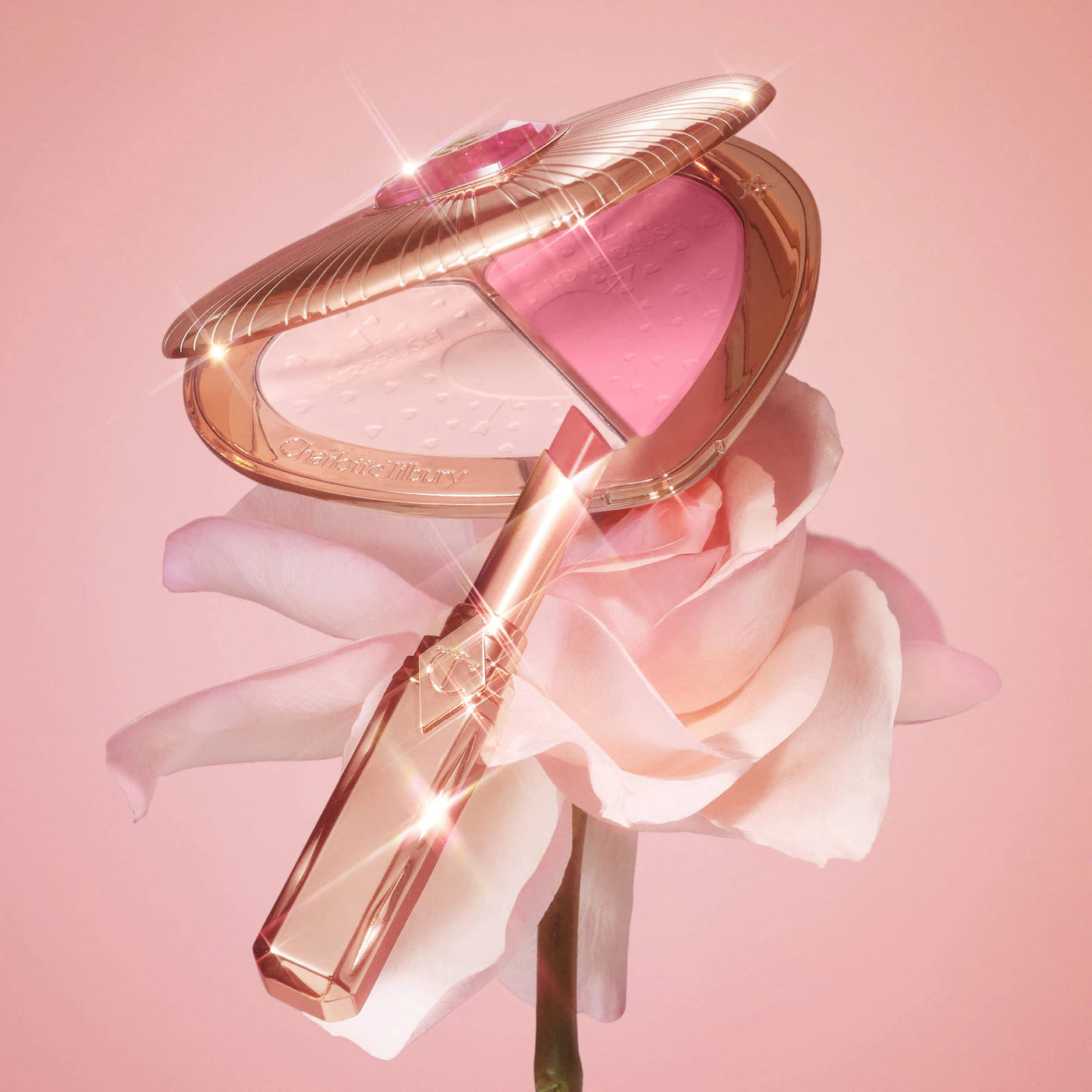 CHARLOTTE TILBURY Pillow Talk Beauty Soulmates Airbrush Flawless Finish Brightening and Blush Powder Palette *PRE ORDER*