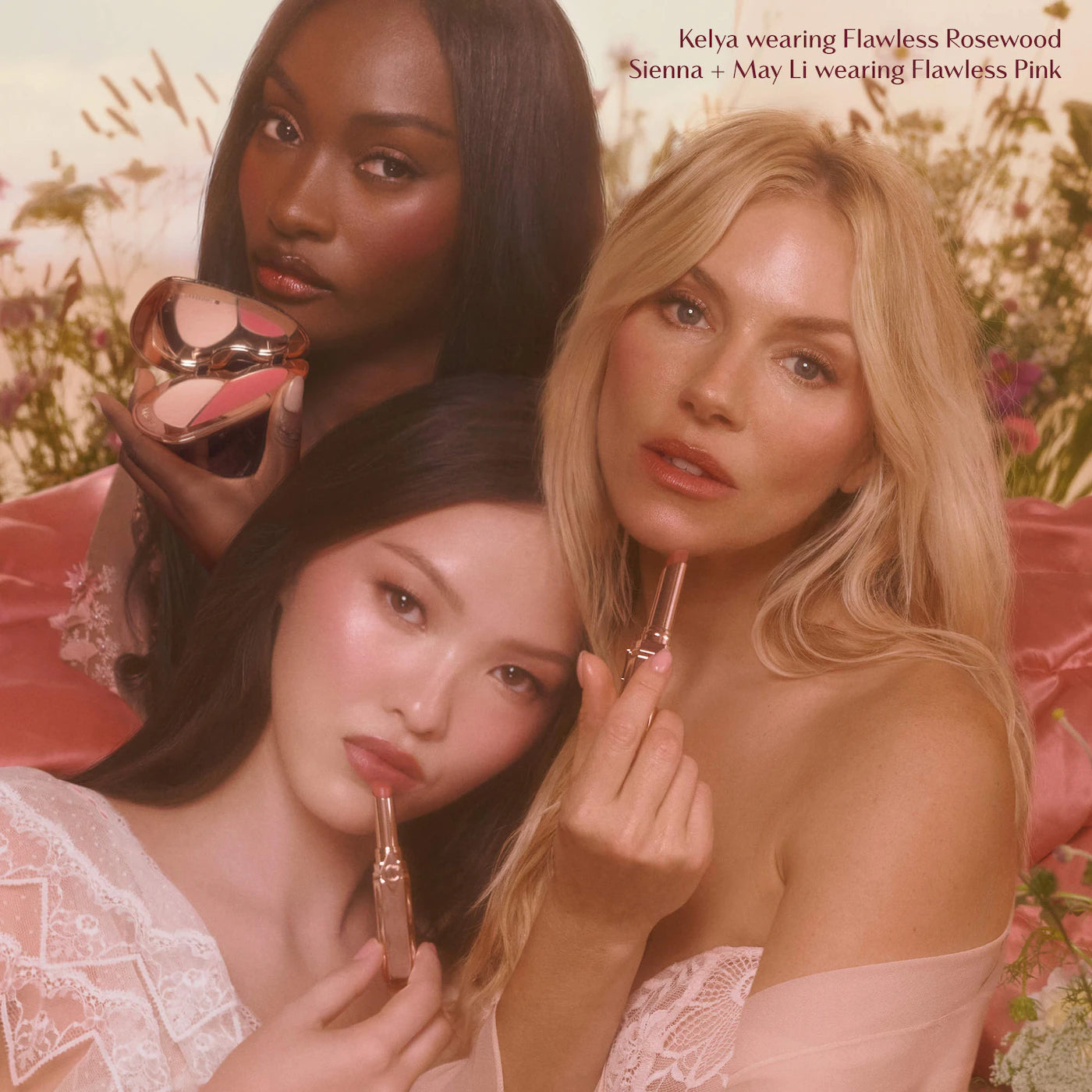 CHARLOTTE TILBURY Pillow Talk Beauty Soulmates Airbrush Flawless Finish Brightening and Blush Powder Palette *PRE ORDER*