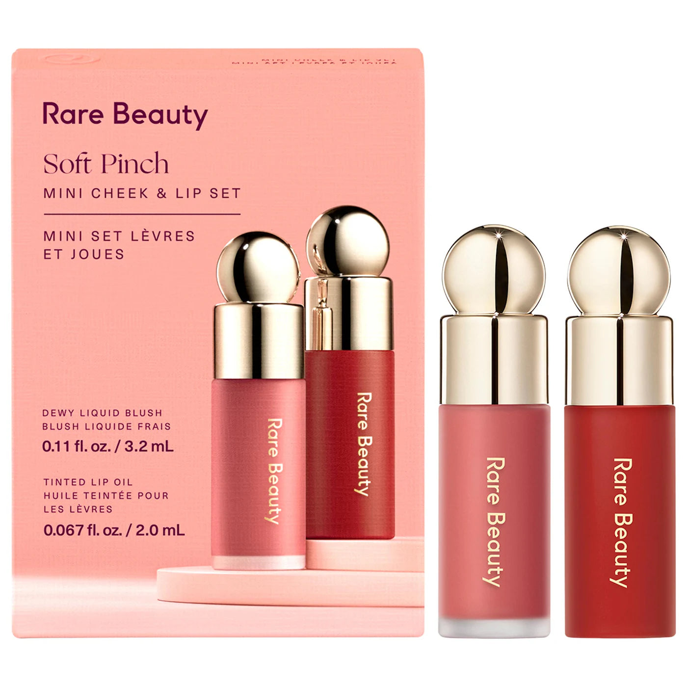 RARE BEAUTY Mini Soft Pinch Liquid Blush and Lip Oil Set