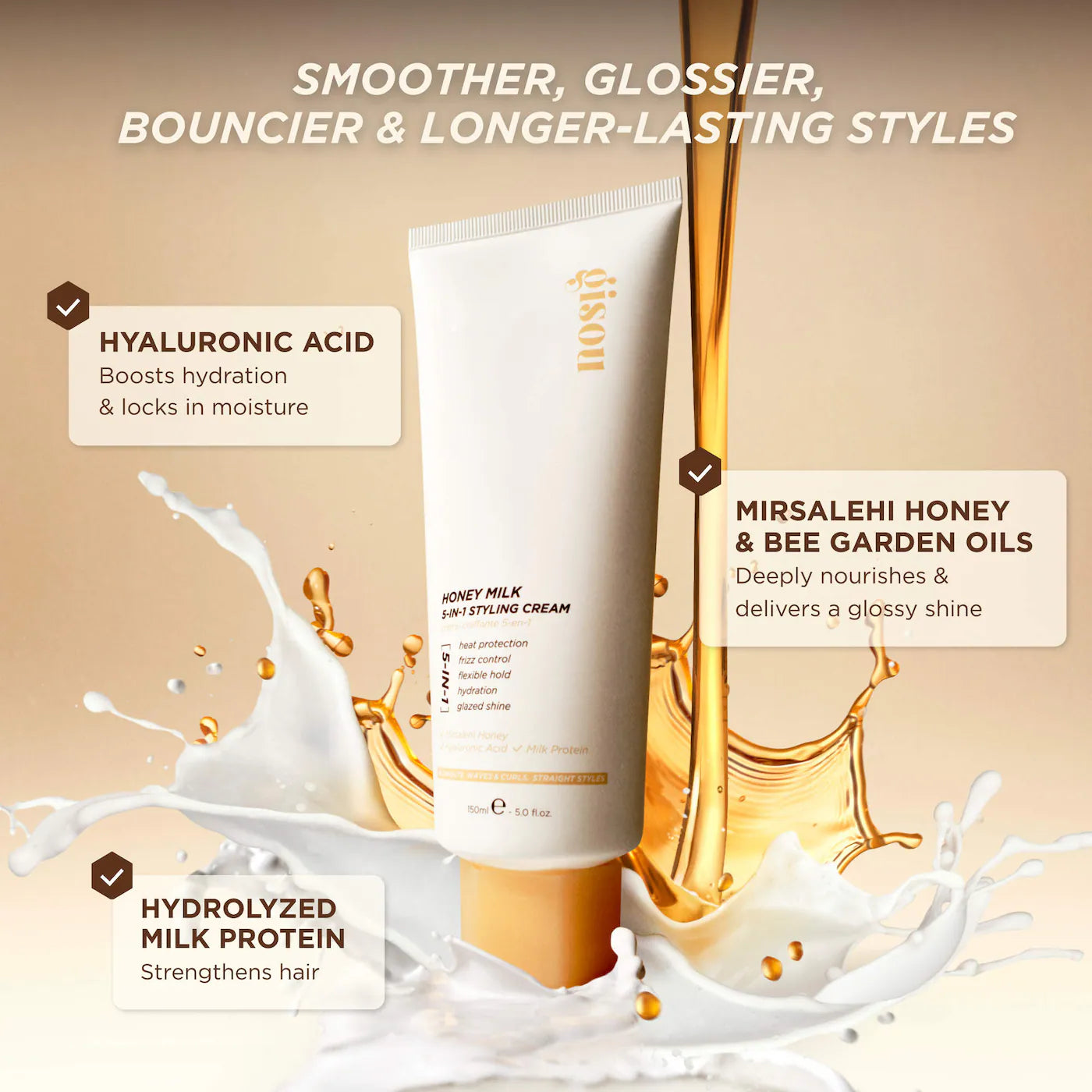 GISOU Honey Milk 5-in-1 Styling Cream *PRE ORDER*